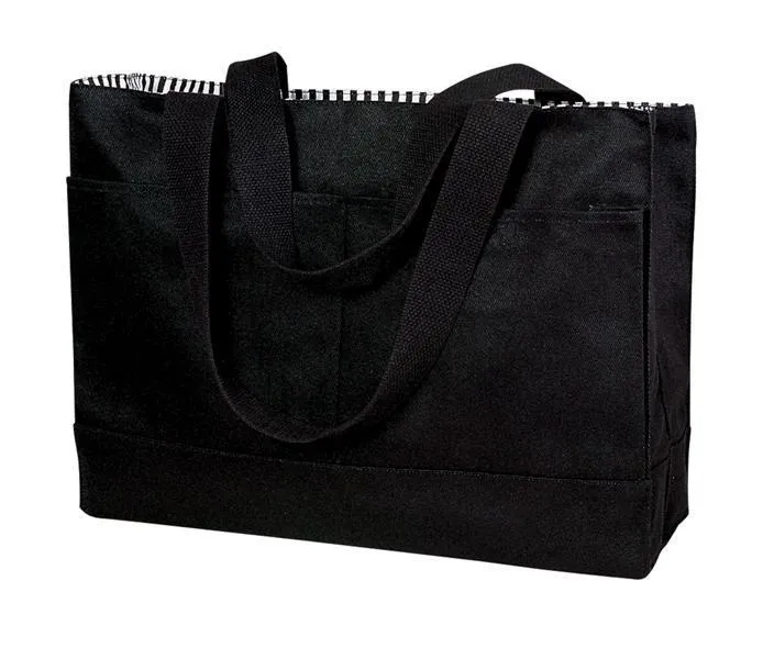 100% Cotton Twill Double Pocket Tote