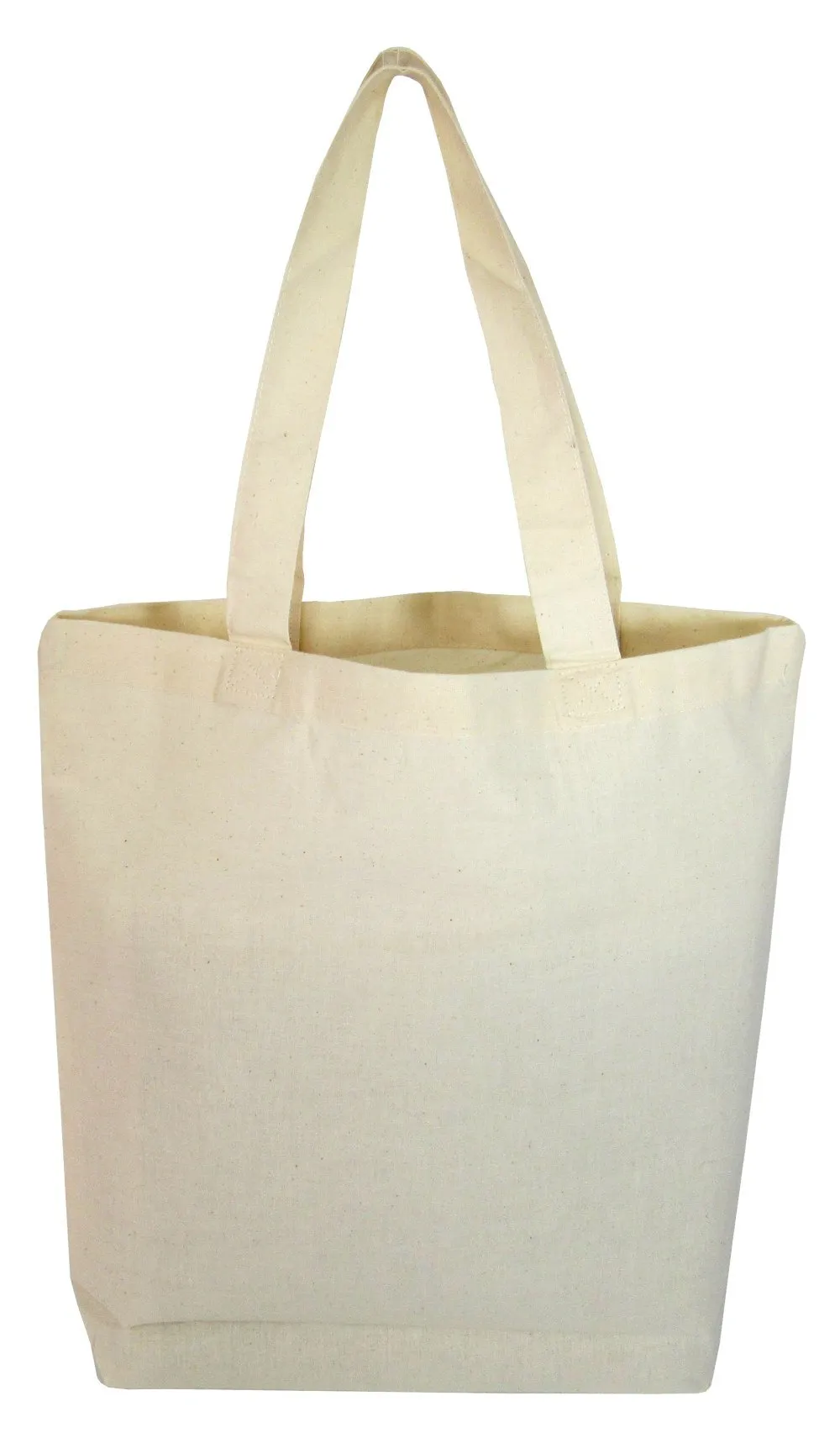 12 ct Premium Quality 100% Cotton Reusable Tote Bags - By Dozen