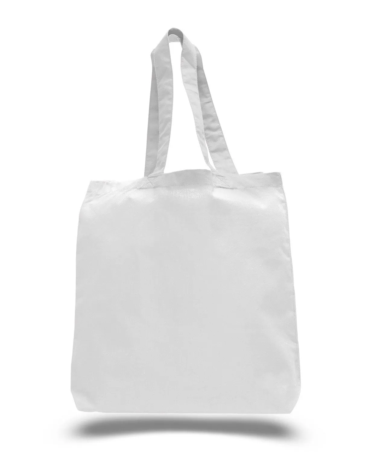 240 ct Economical 100% Cotton Tote Bags with Bottom Gusset - By Case