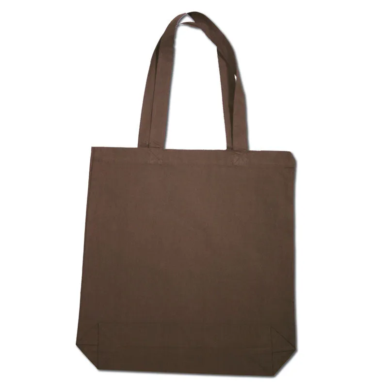 240 ct Economical 100% Cotton Tote Bags with Bottom Gusset - By Case