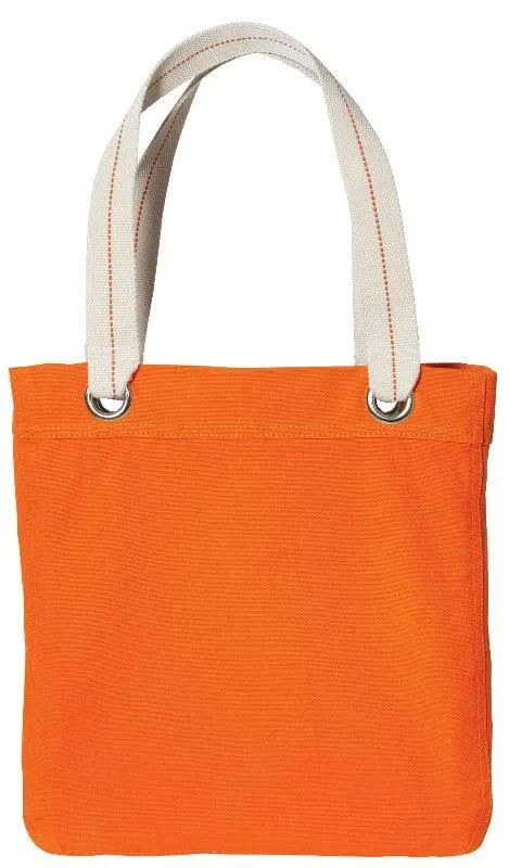 48 ct Colorful Cotton Canvas Allie Tote Bag with Interior Lining - By Case