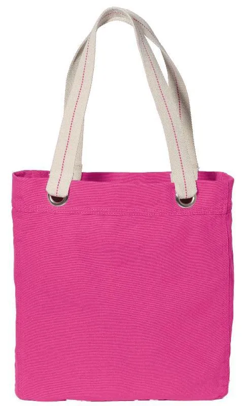 48 ct Colorful Cotton Canvas Allie Tote Bag with Interior Lining - By Case