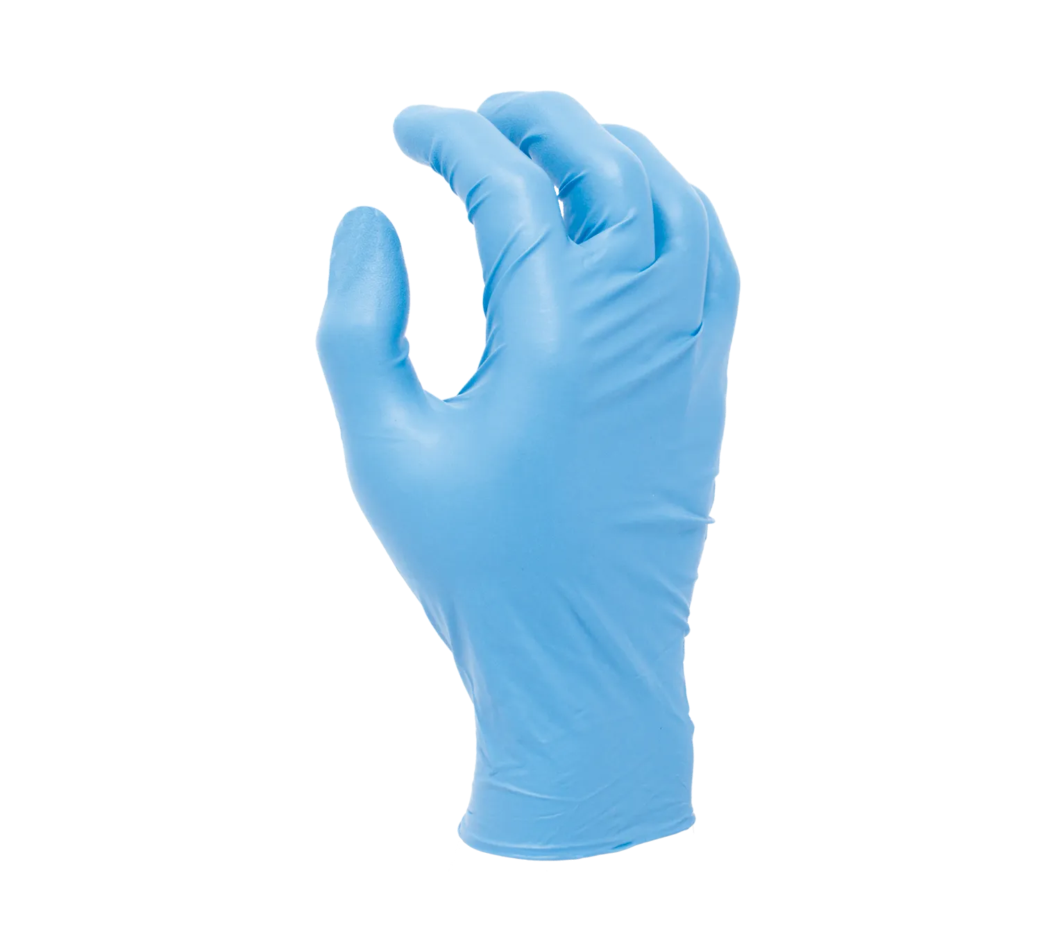 6 mil Blue nitrile disposable, 9 1/2" length, powder free, textured finish, industrial grade