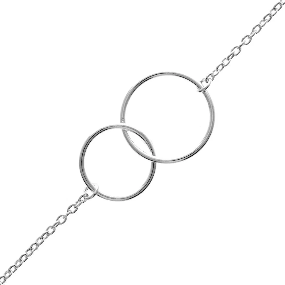 925 Sterling Silver Rhodium Plated  Karma Bracelet - PA-2100-B