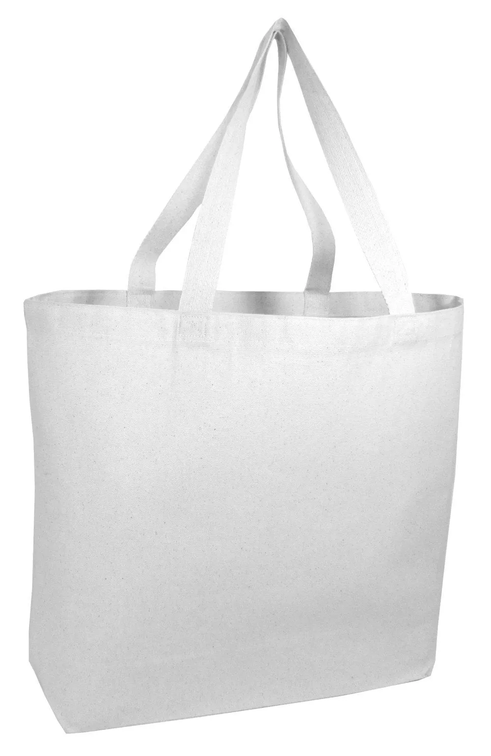 96 ct Large Canvas Wholesale Tote Bag with Long Web Handles - By Case