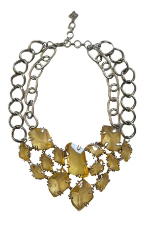 Abstract Stone Statement Necklace