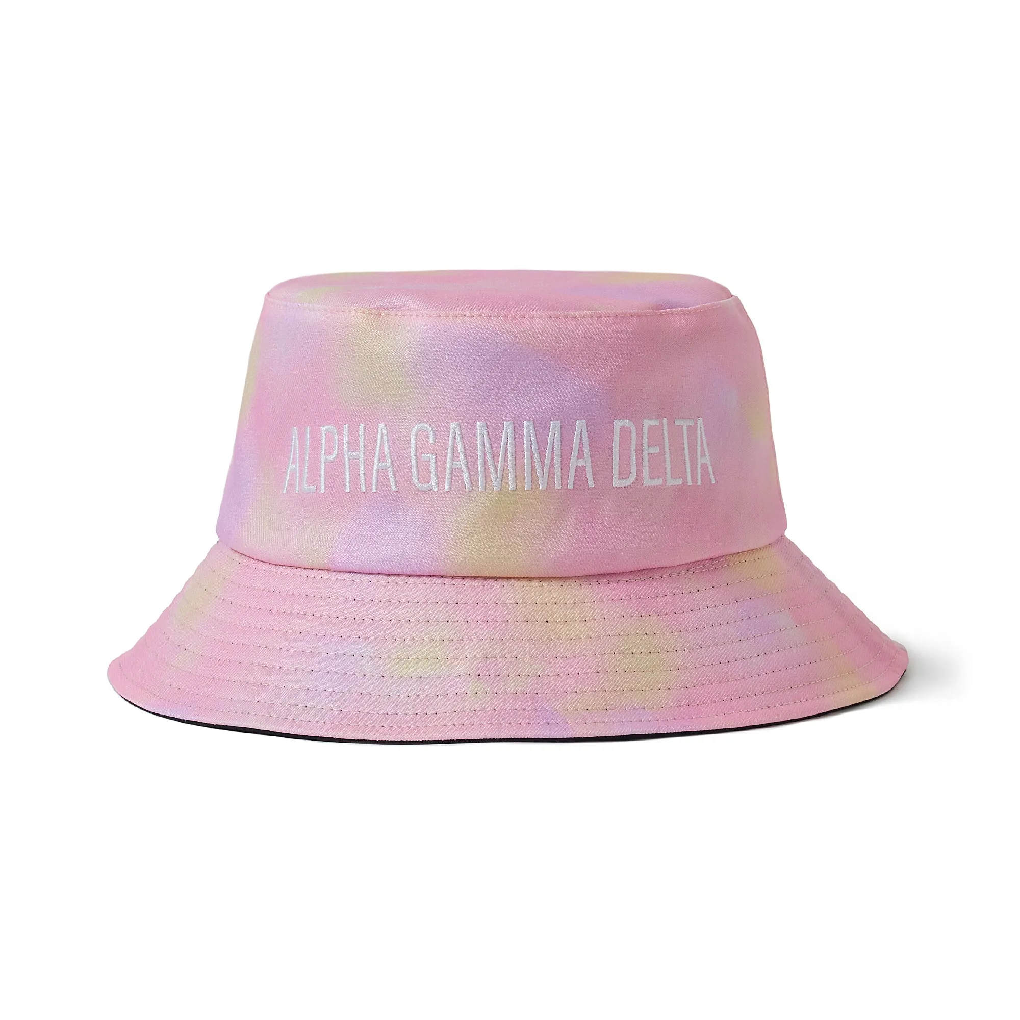 Alpha Gamma Delta Bucket Hat - Tie Dye - Embroidered Logo