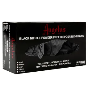 Angelus Black Nitrile Gloves Large Box Of 100