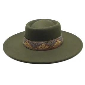 Bauhinia Wide-Brimmed Porkpie Hat