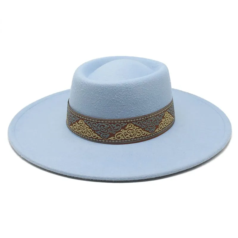 Bauhinia Wide-Brimmed Porkpie Hat