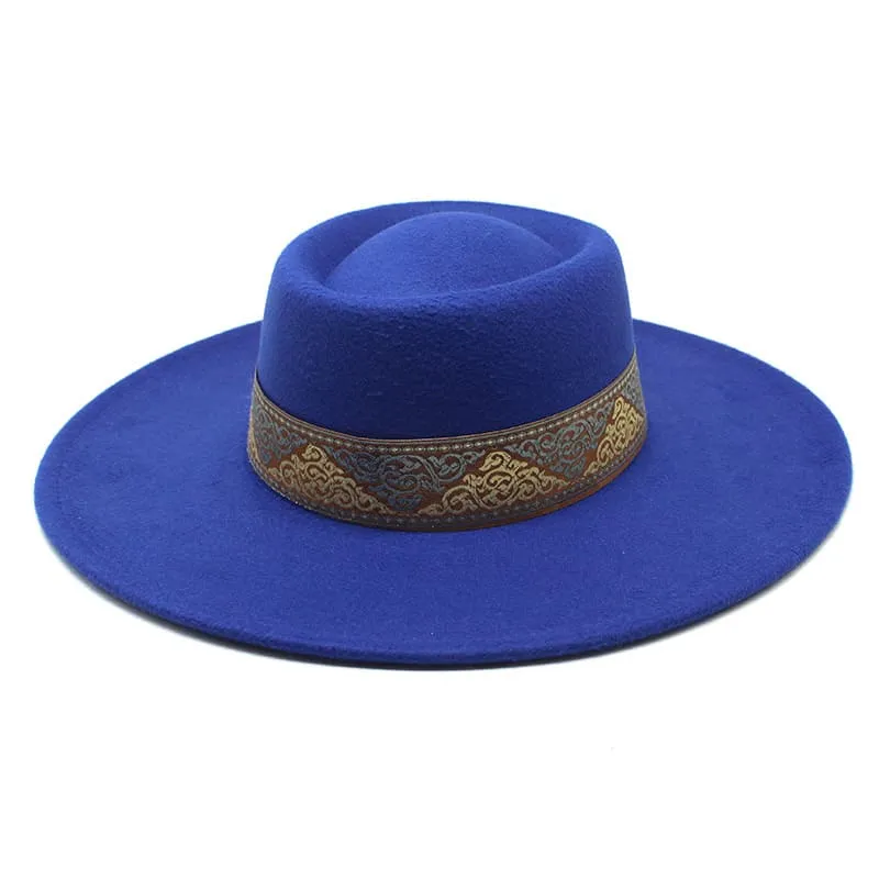 Bauhinia Wide-Brimmed Porkpie Hat