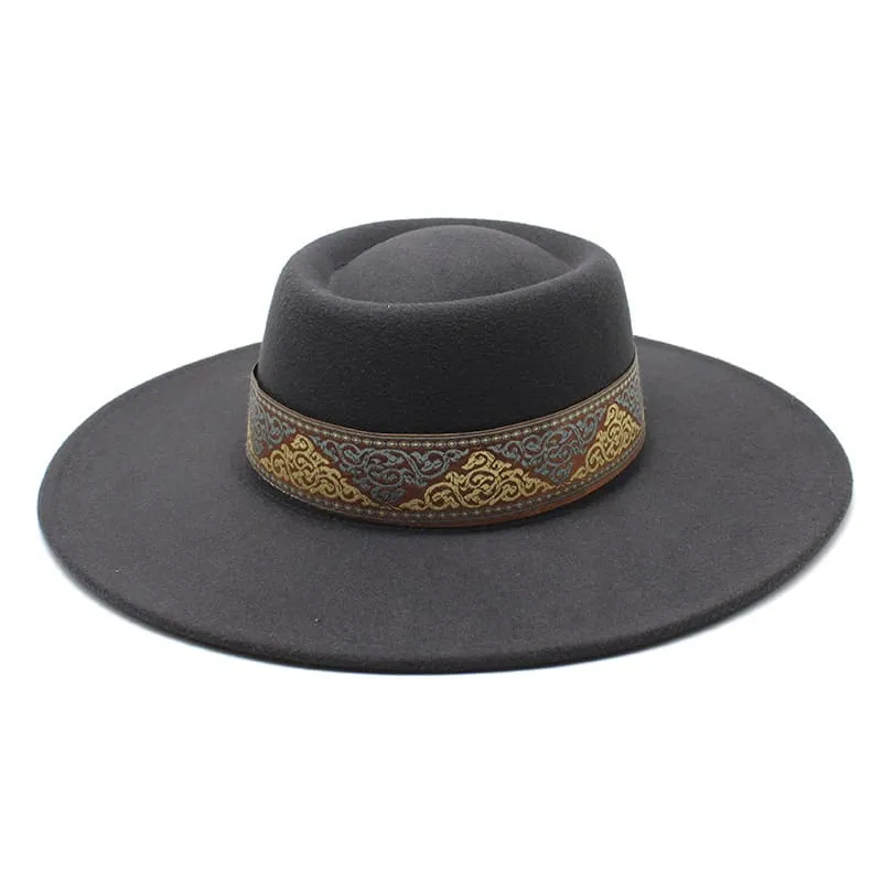 Bauhinia Wide-Brimmed Porkpie Hat