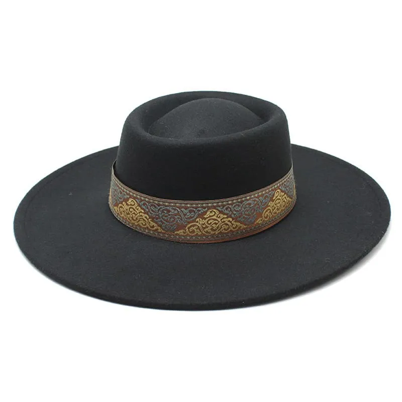 Bauhinia Wide-Brimmed Porkpie Hat