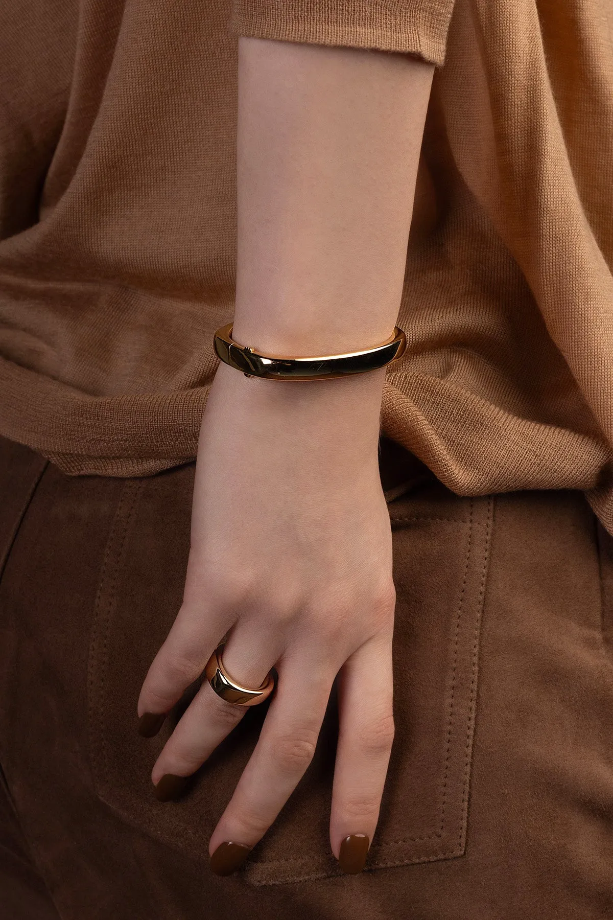 Bold Gold Square Bangle