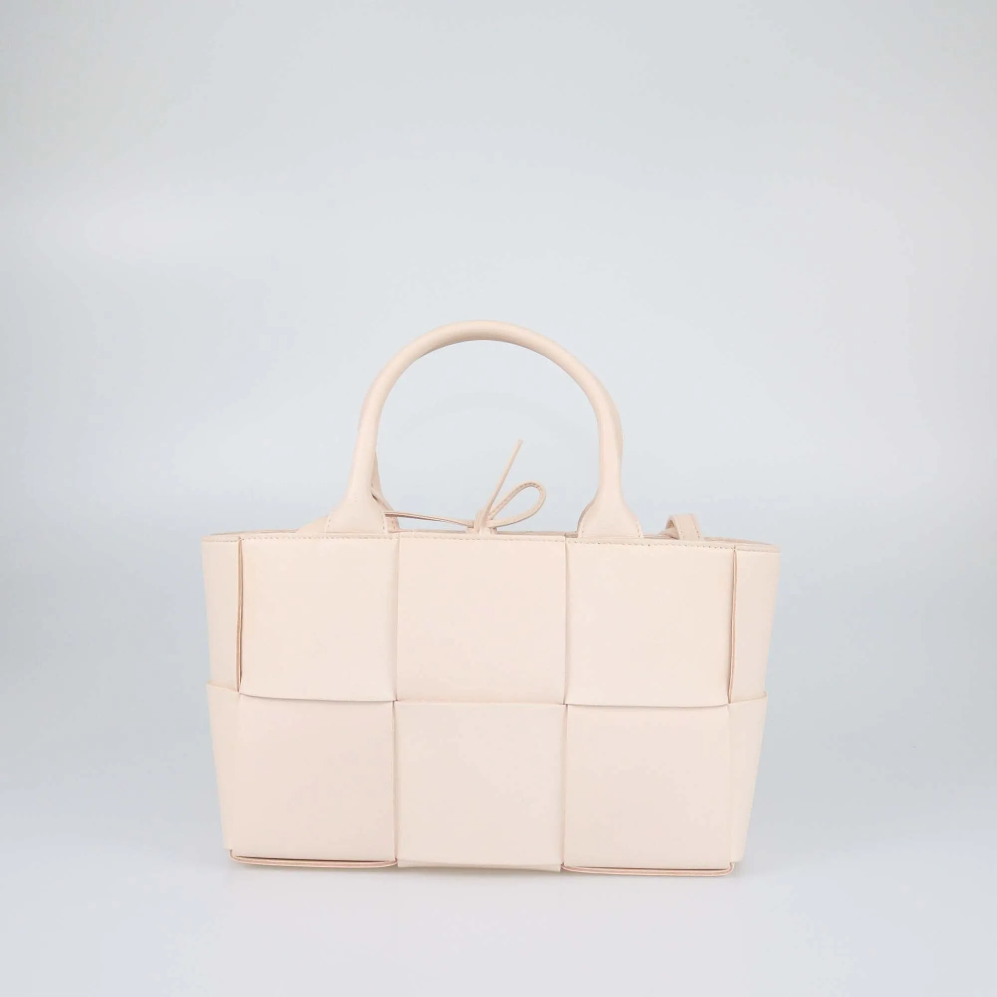 Bottega Veneta Light Pink Intreccio Mini Arco Tote