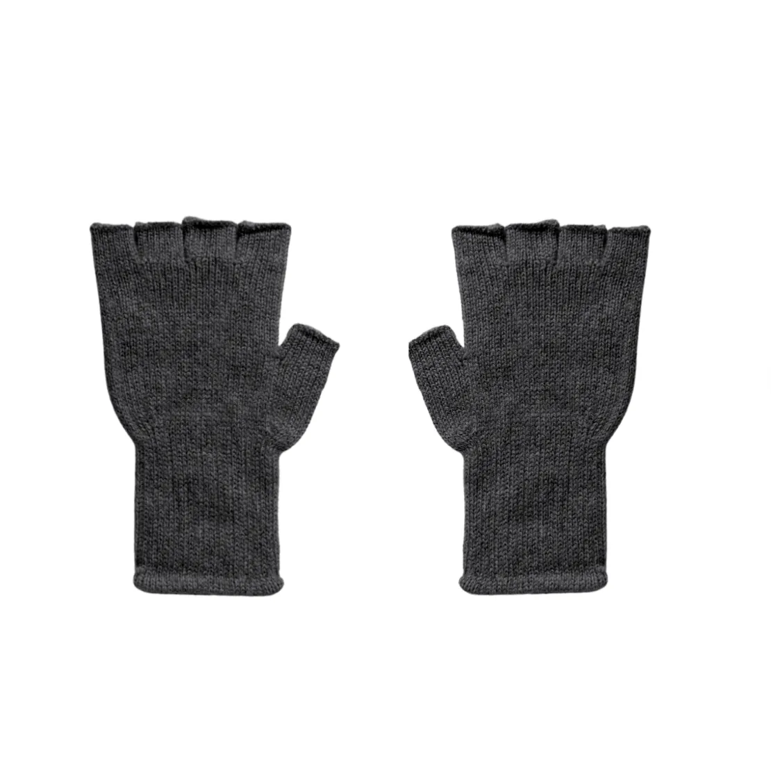 Cashmere Fingerless Gloves- Flannel