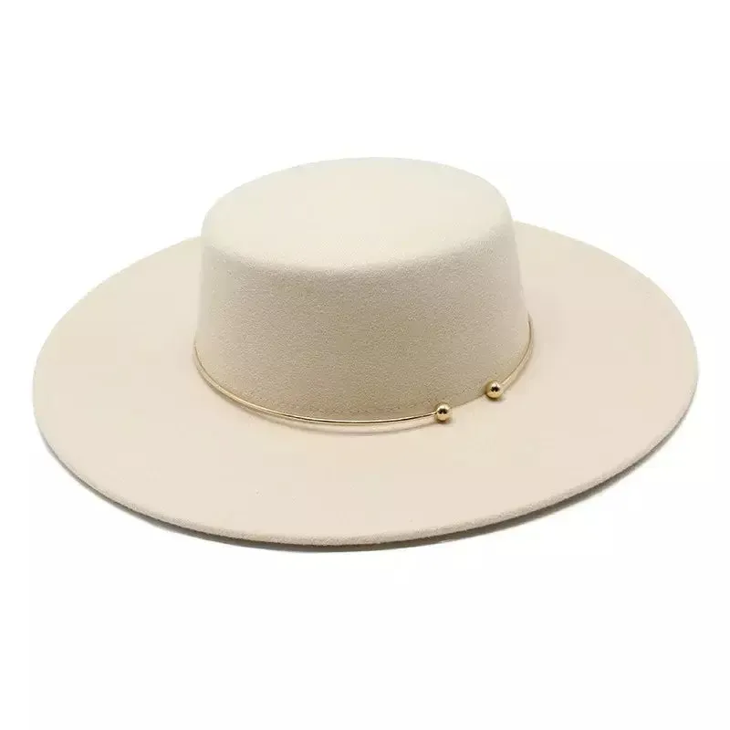 Castelnou Wide Brimmed Boater Hat