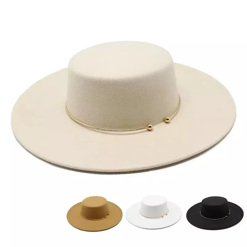 Castelnou Wide Brimmed Boater Hat