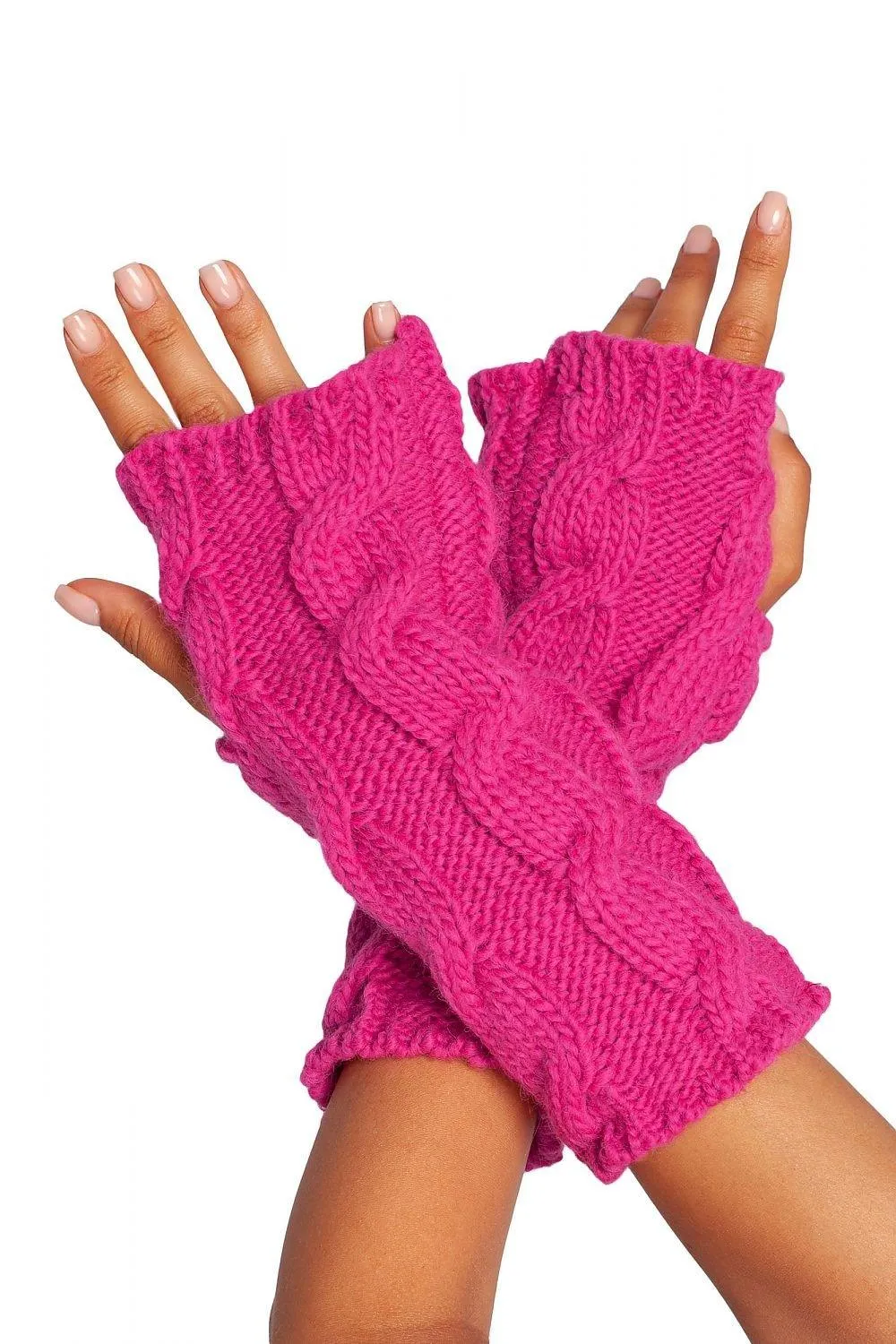 Chic Ribbed Fingerless Gloves