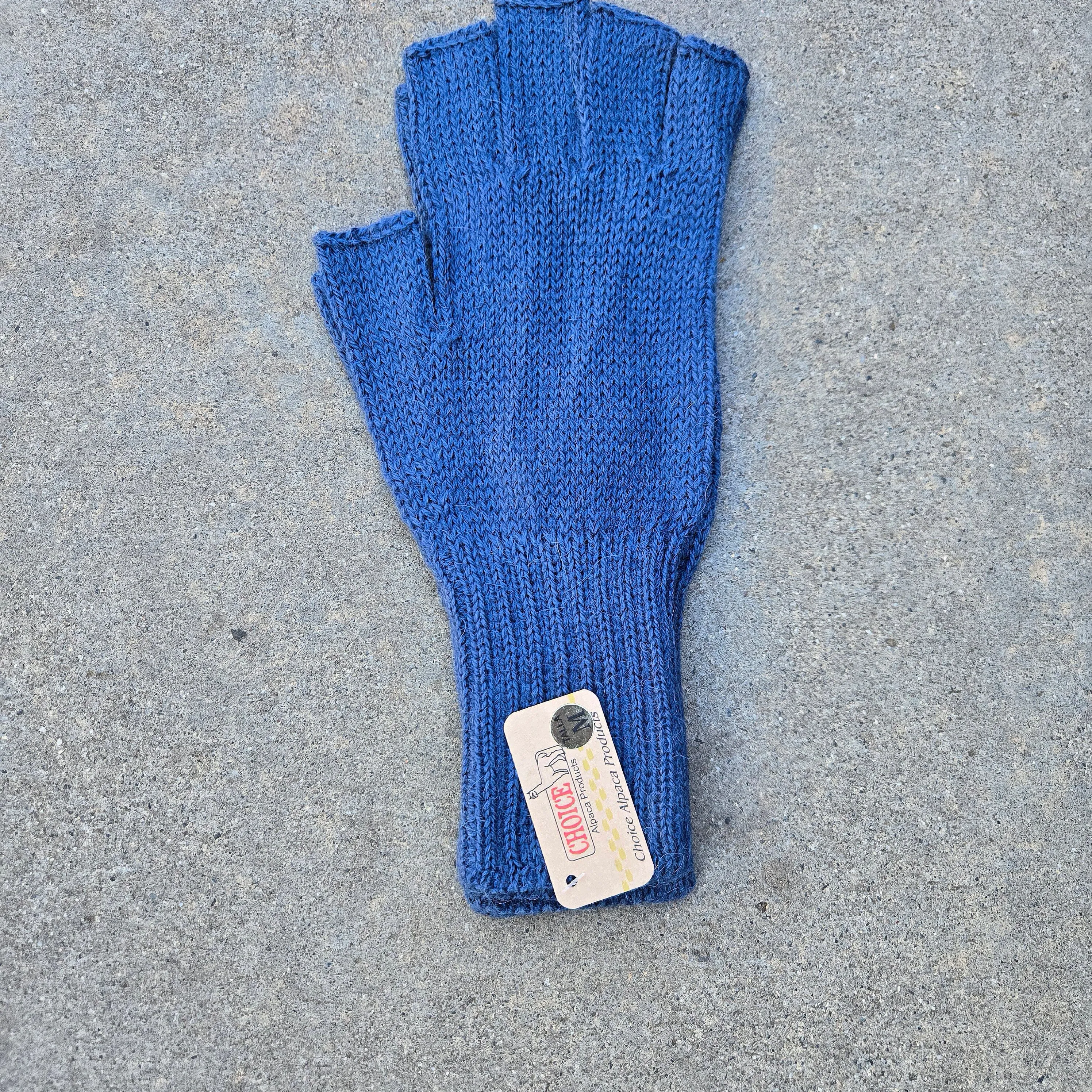 Colorful 100% Alpaca Fingerless Knit Alpaca Gloves