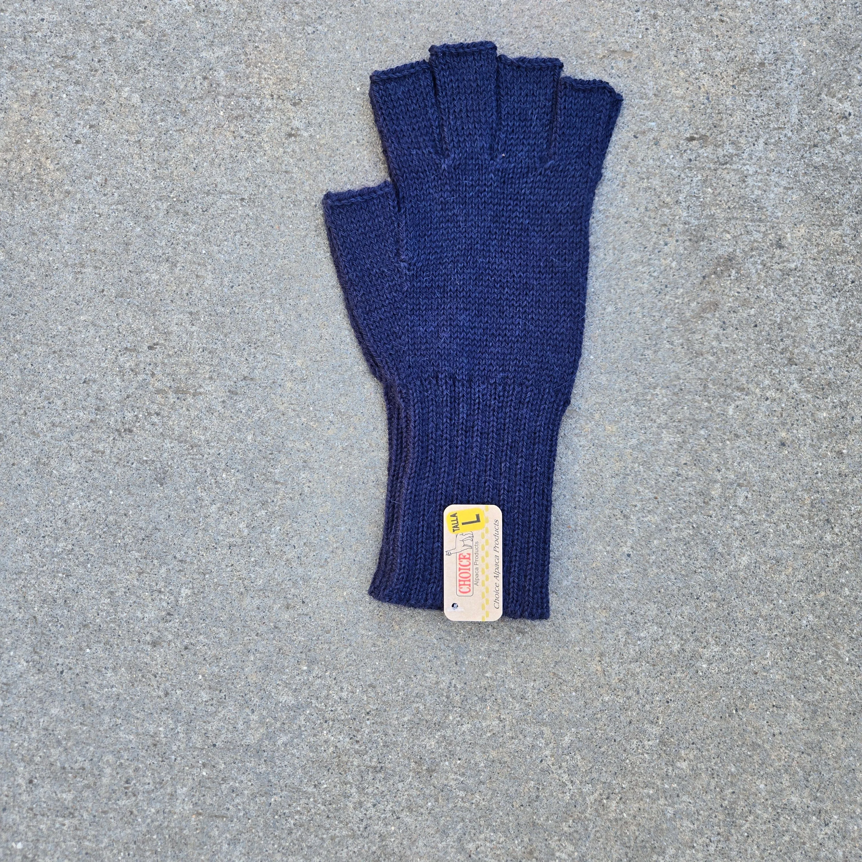 Colorful 100% Alpaca Fingerless Knit Alpaca Gloves