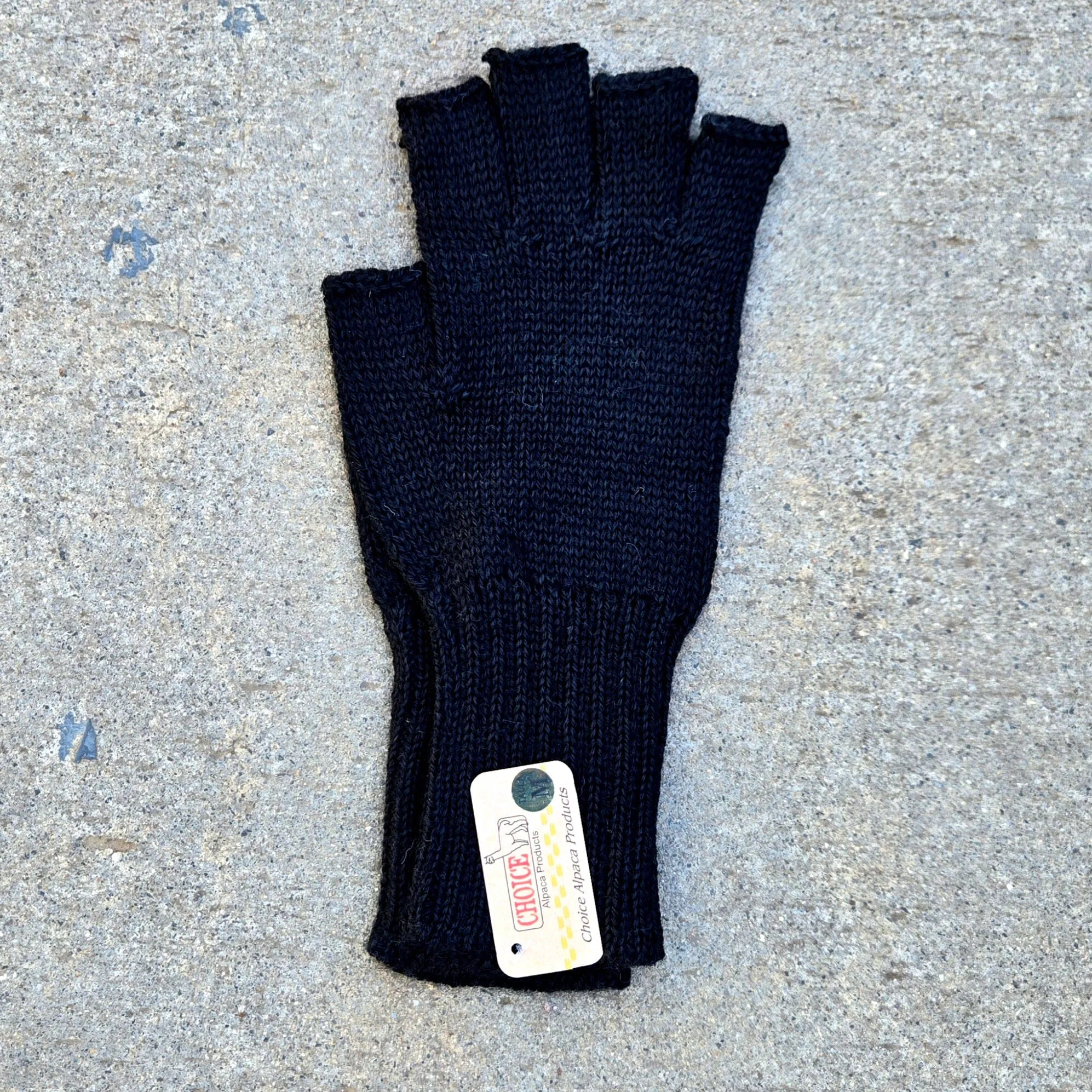 Colorful 100% Alpaca Fingerless Knit Alpaca Gloves