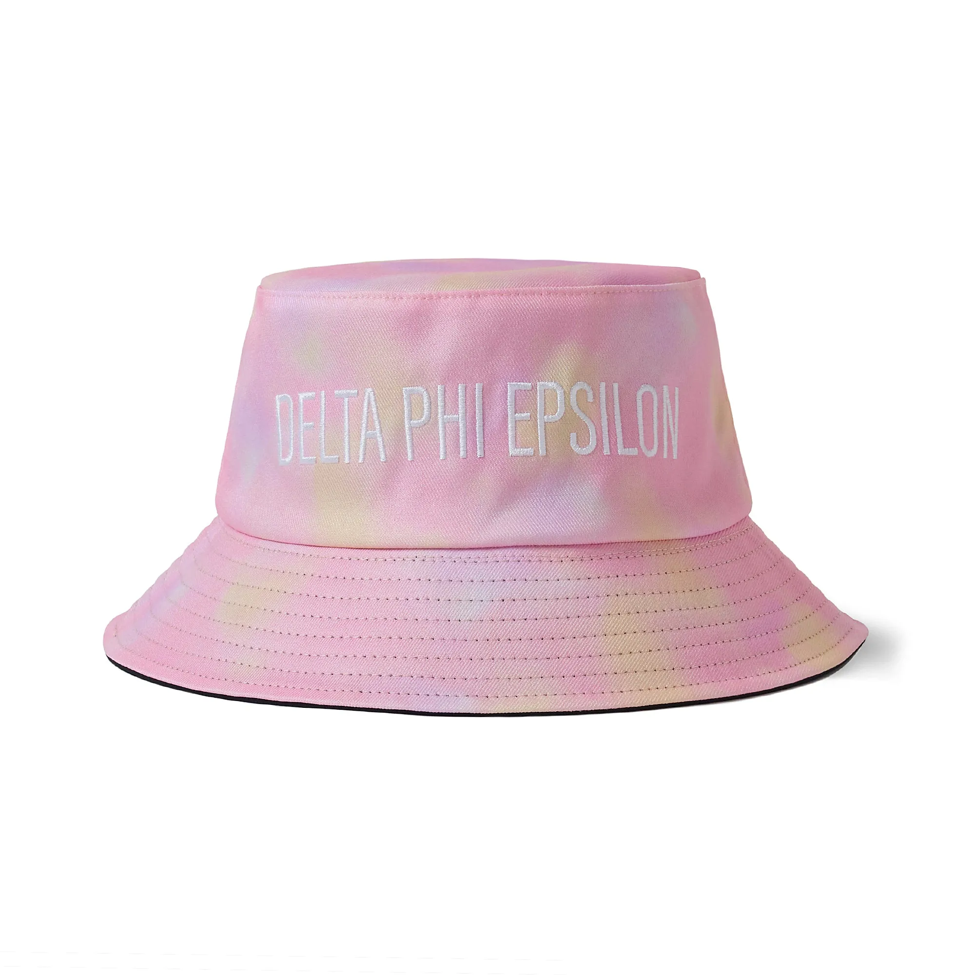 Delta Phi Epsilon Bucket Hat - Tie Dye - Embroidered Logo