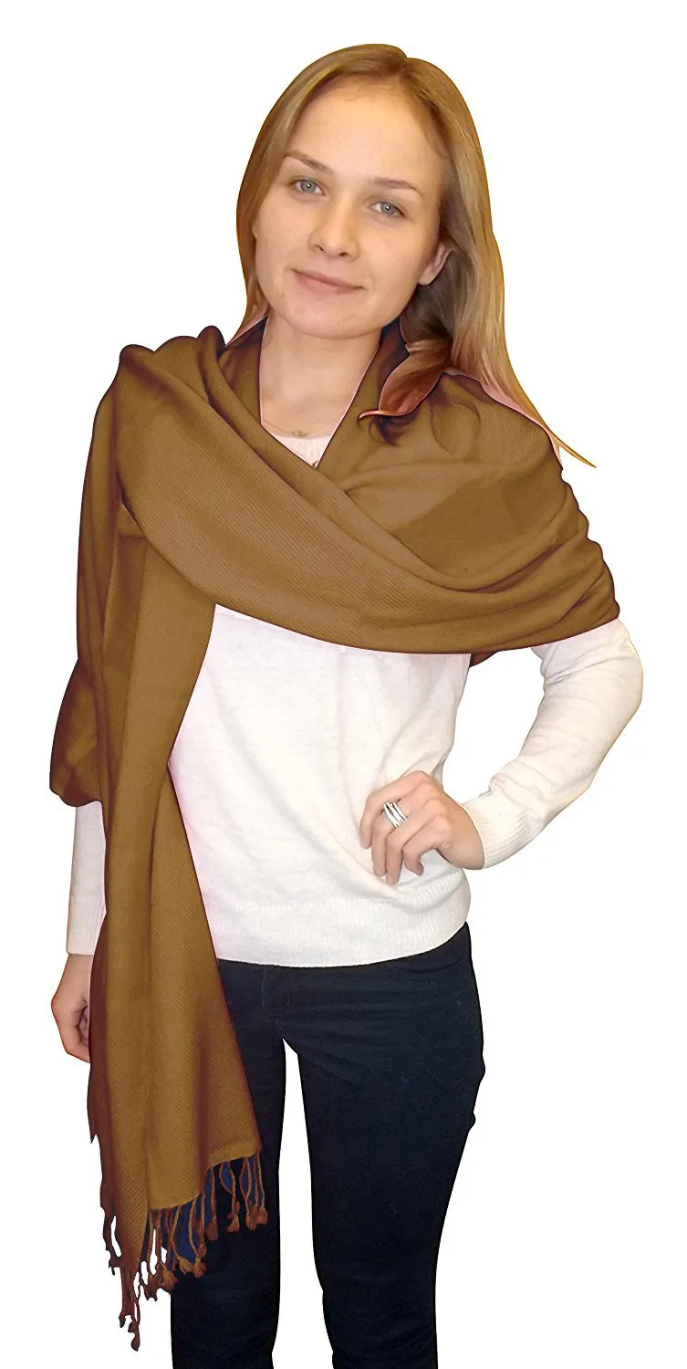 Elegant Soft Luxurious Pashmina Cashmere Wrap shawl stole From Peach Couture