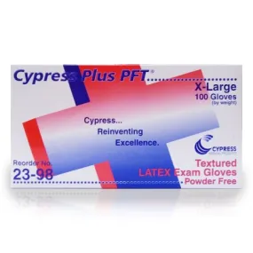 Exam Glove Cypress Plus® PFT X-Large NonSterile Latex Standard Cuff Length Fully Textured Ivory Not Rated - McKesson Brand Mfr# 23-98