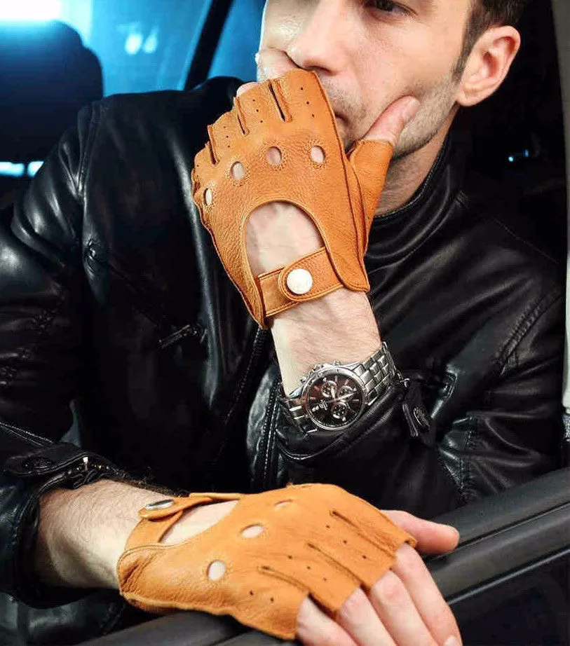 Fasionable Men's Half Finger Gloves