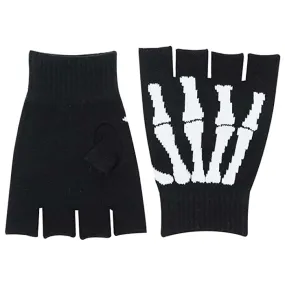 Fingerless Skeleton Gloves