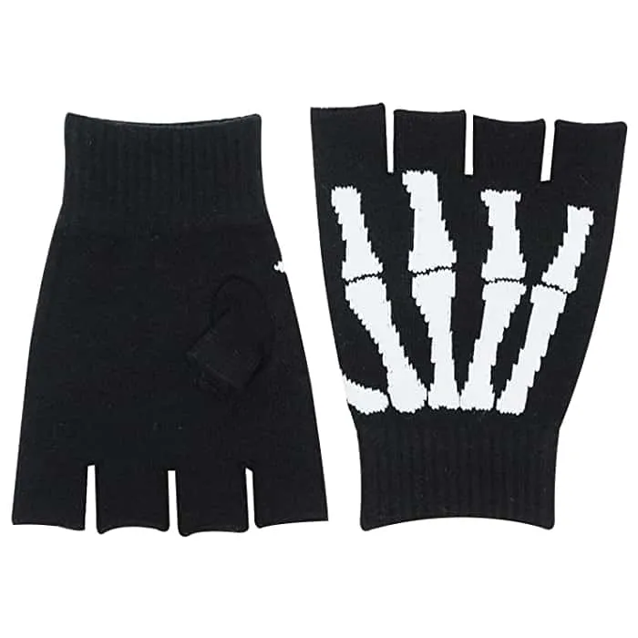 Fingerless Skeleton Gloves