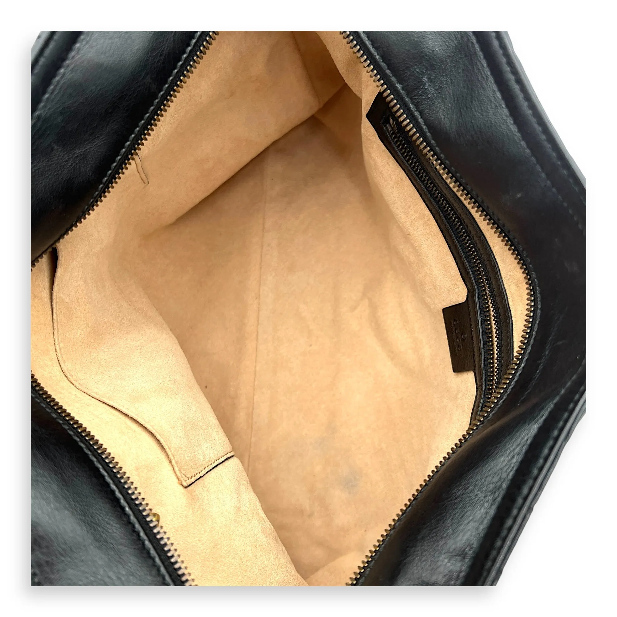 GG Marmont Tote Bag Black in Calfskin, Gold hardware