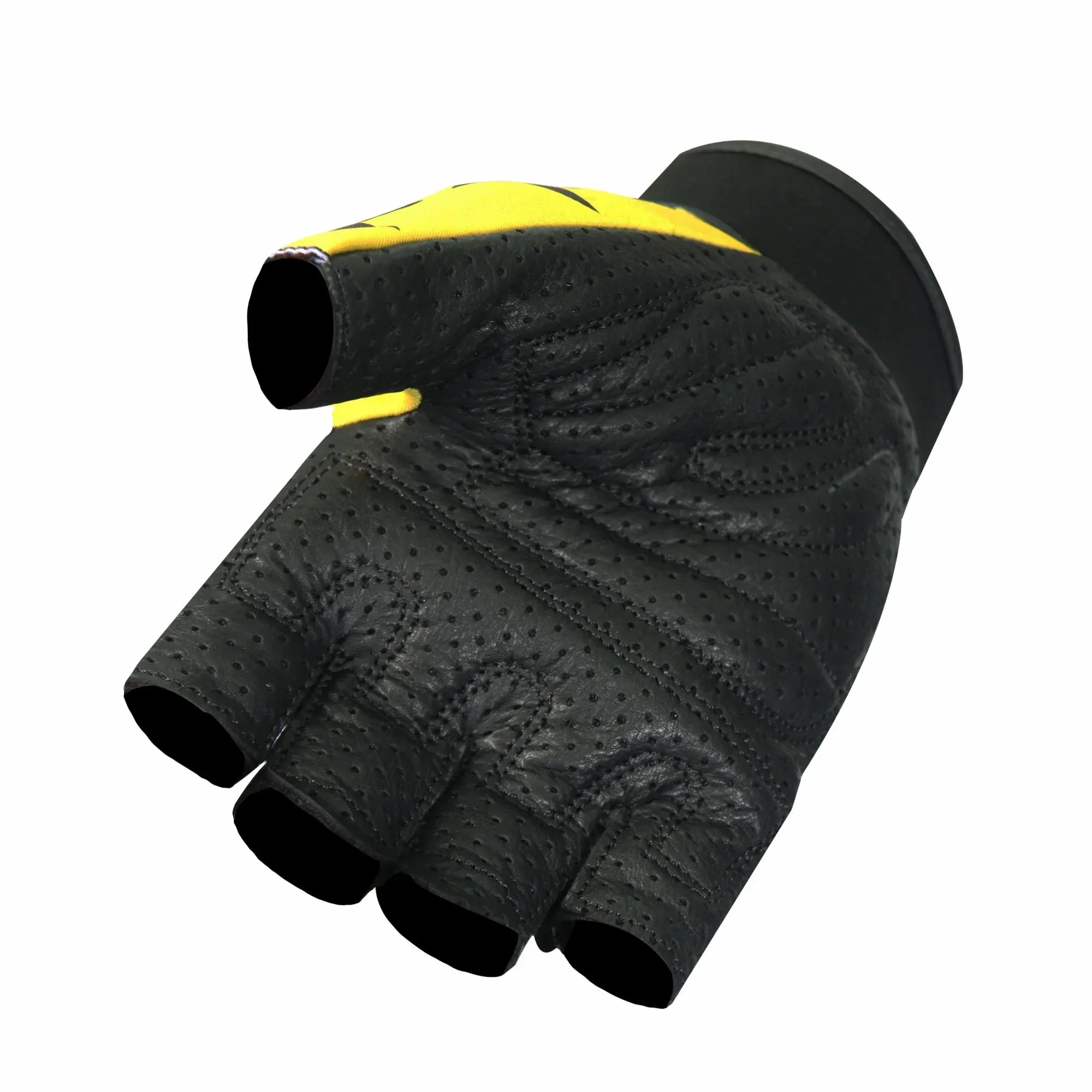 GVM3011 Leather Don't Tread On Me Fingerless Gloves