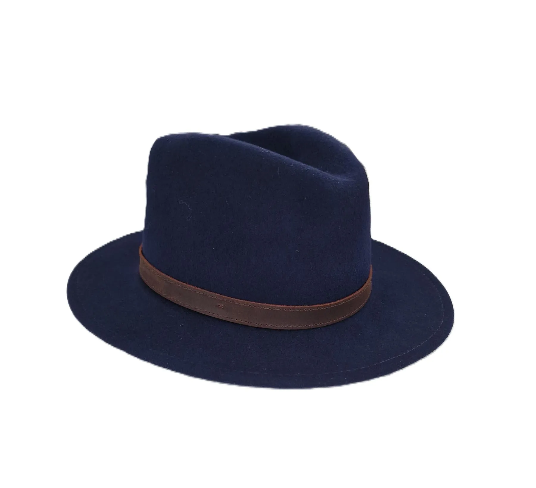 Hazy Blue Mens Ladies Hat Fedora Wide Brim Wool Hat