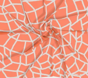 Insook Hwang's art_Scarves Net#2_graye line_orange