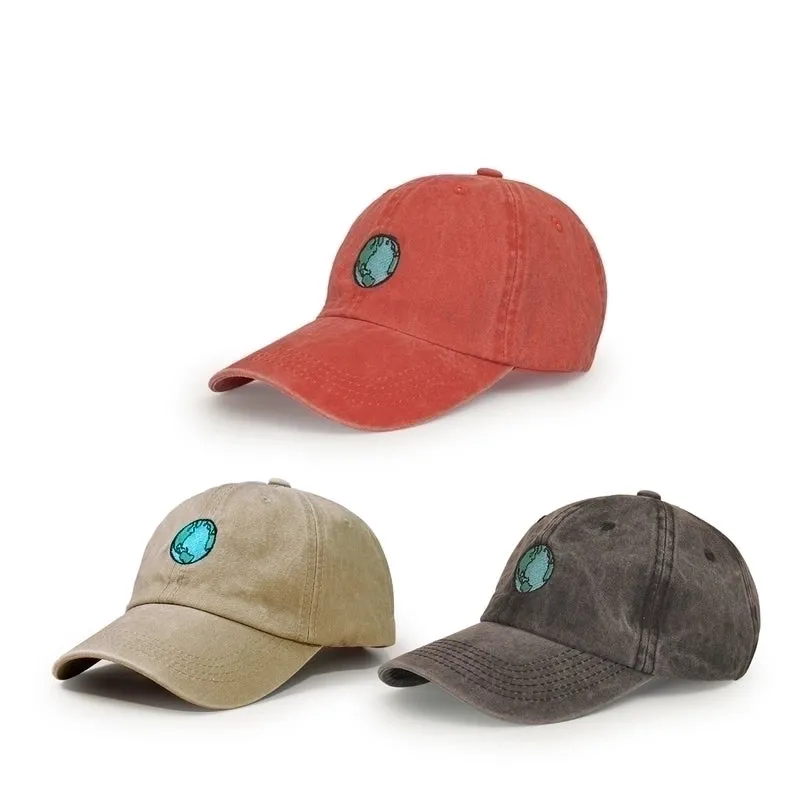 Korean Embroidered Earth Wide-brimmed Baseball Cap Wholesale