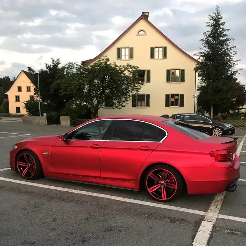 Matte Red Metallic Vehicle Wrap Film