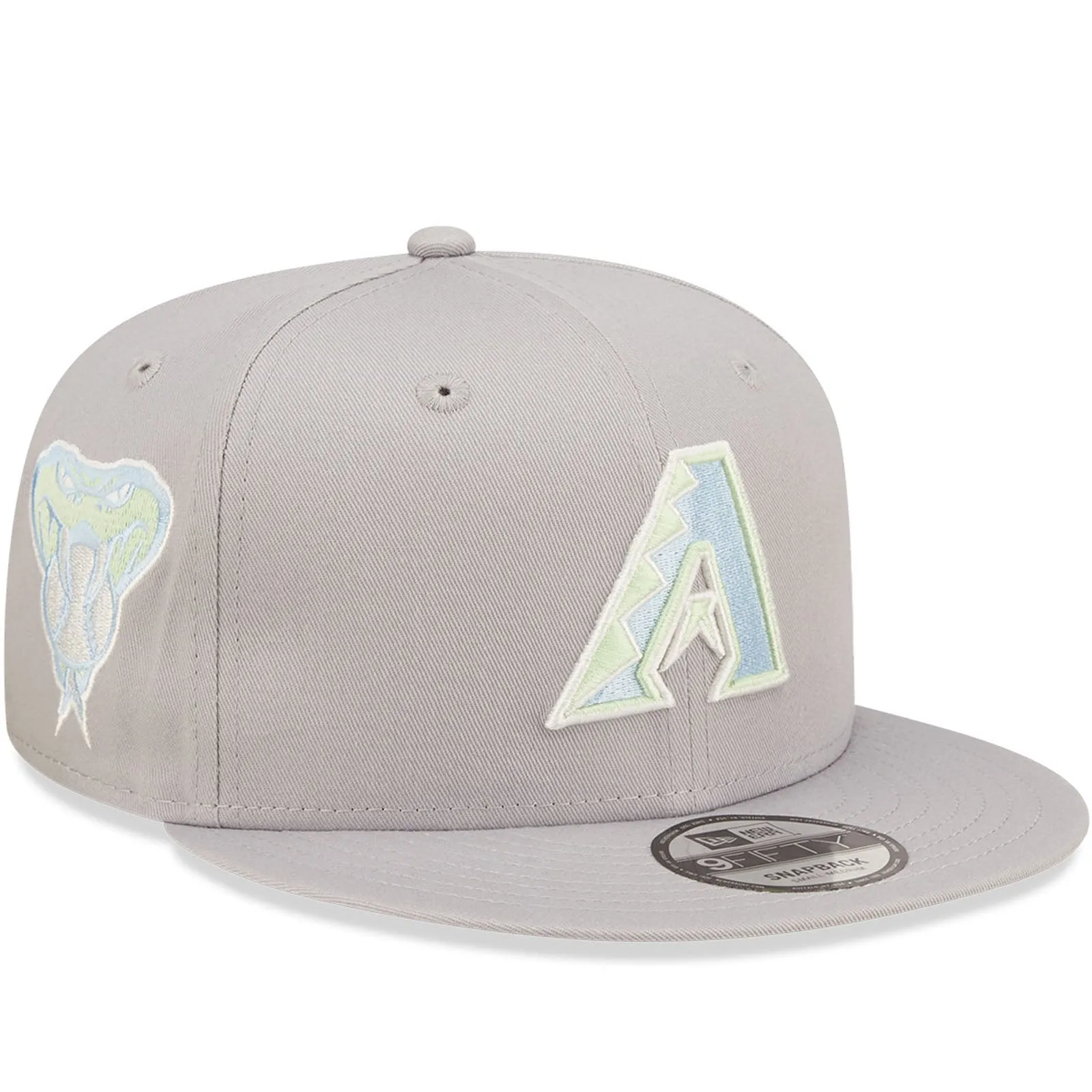 New Era Arizona Dimondbacks Pastel Patch 9FIFTY Snapback Cap - Grey