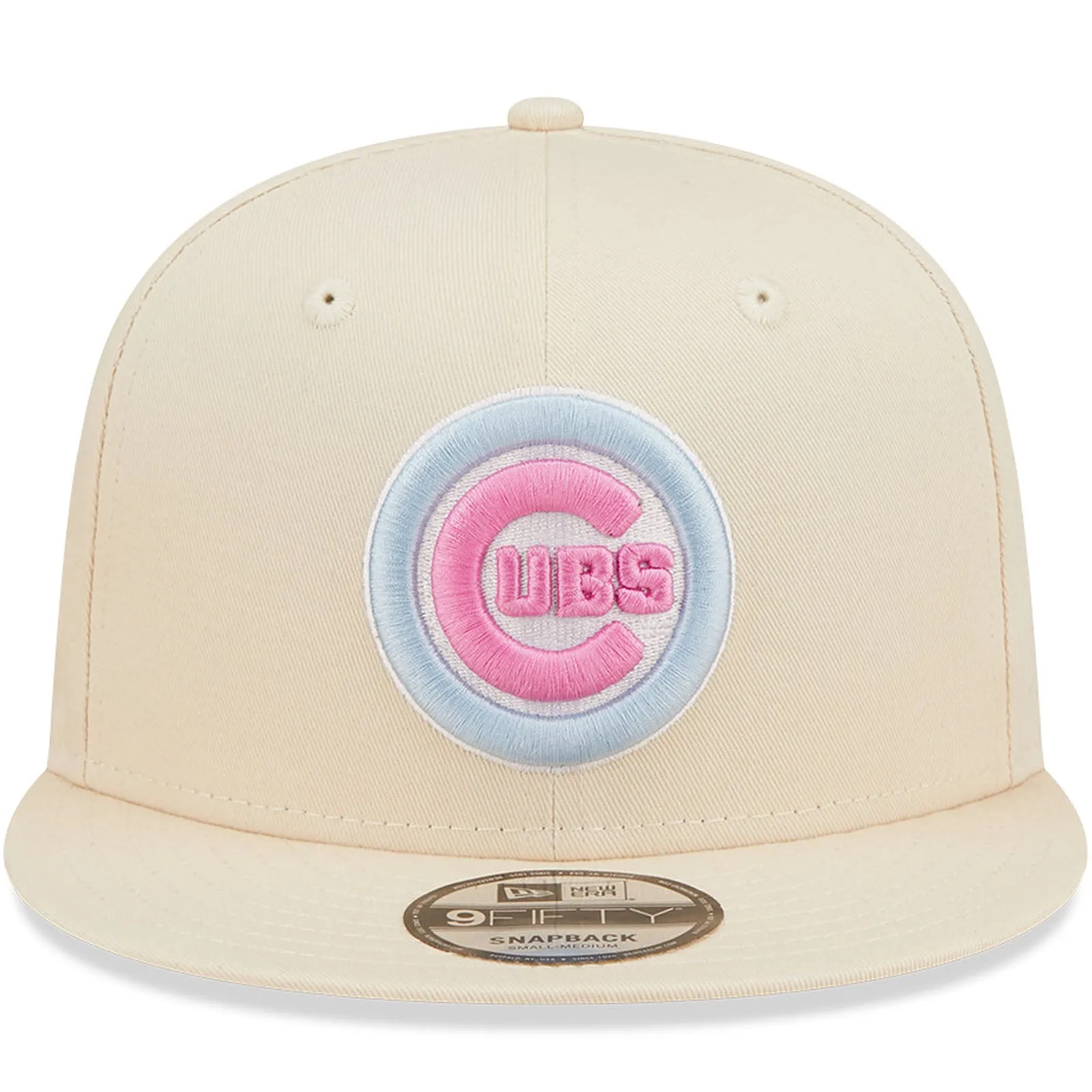 New Era Chicago Cubs Pastel Patch 9FIFTY Snapback Cap - Cream