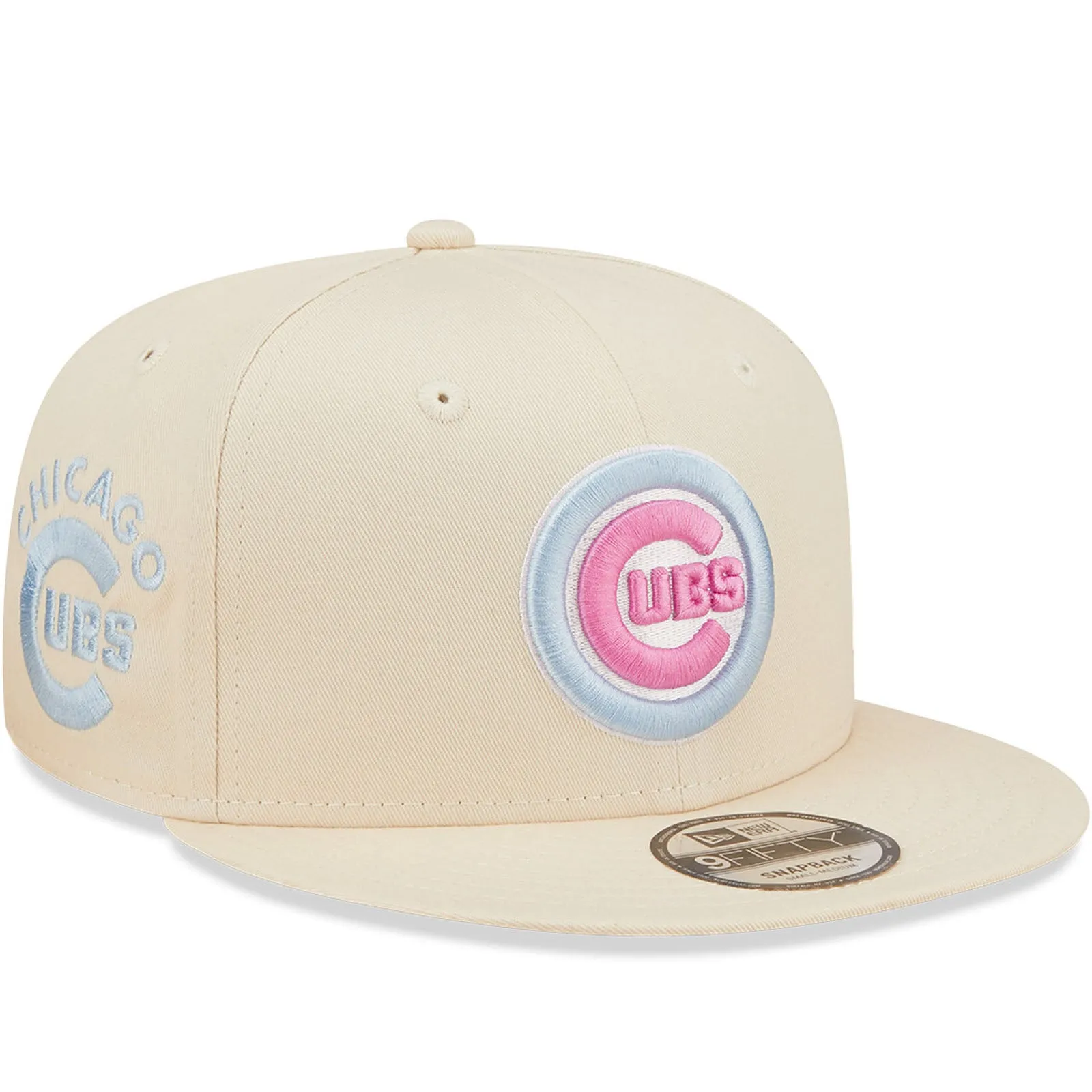 New Era Chicago Cubs Pastel Patch 9FIFTY Snapback Cap - Cream