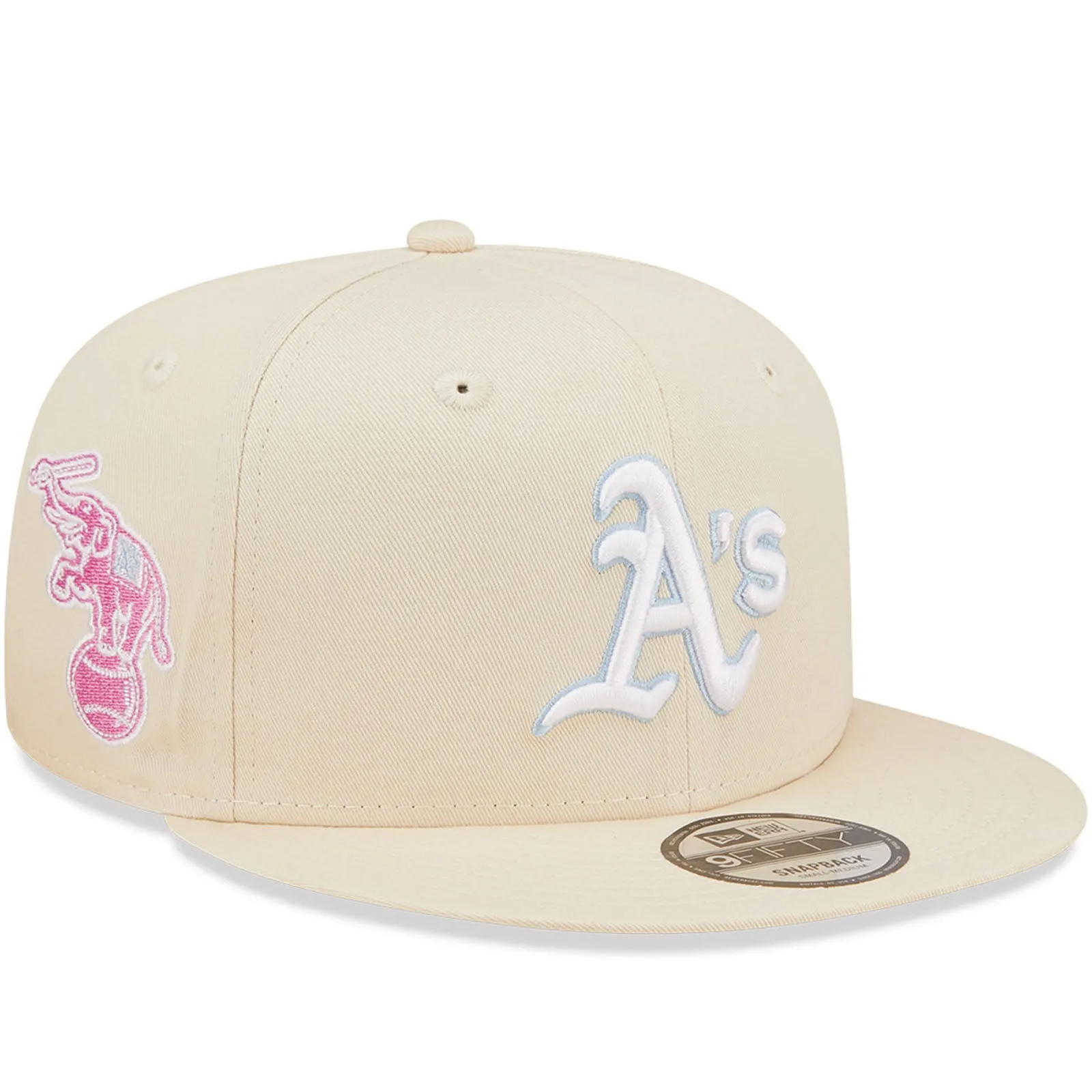 New Era Oakland Athletics Pastel Patch 9FIFTY Snapback Cap - Cream