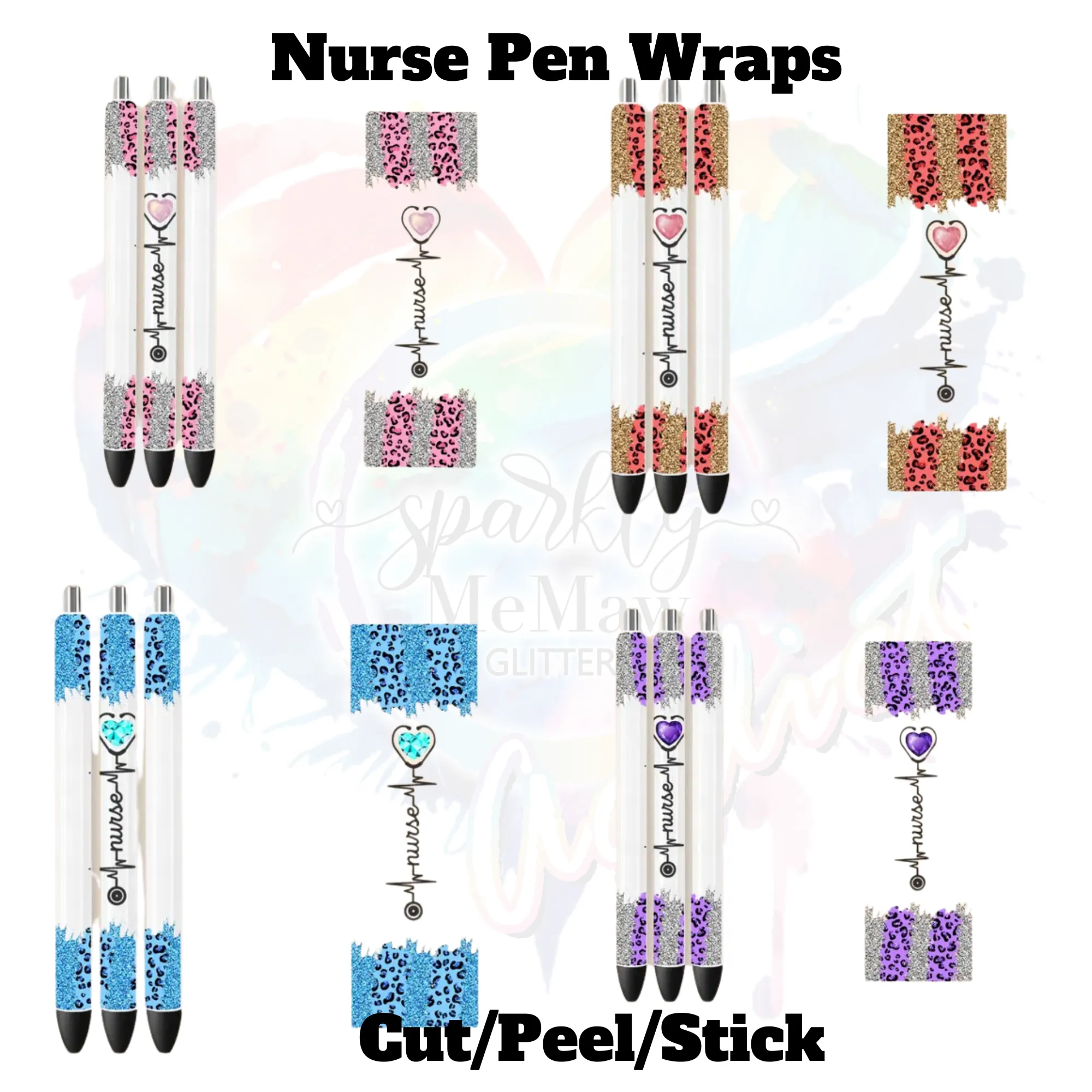 Nurse (4 pen wraps) UV DTF Pen Wrap bundle