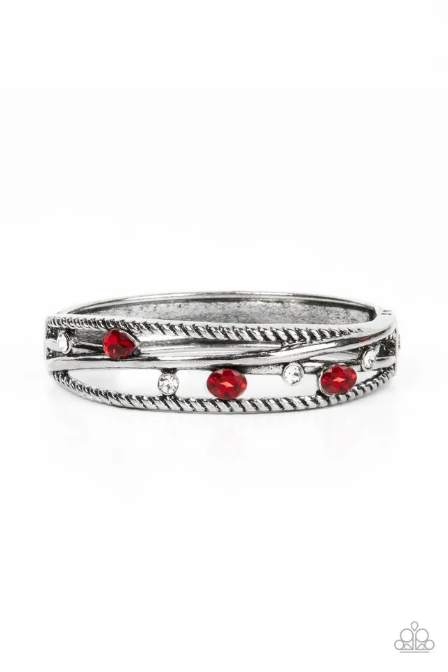 Paparazzi Bracelet ~ Bonus Bling - Red