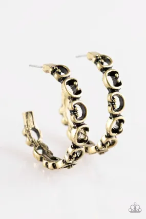 Paparazzi Earring ~ A Big Flirt - Brass