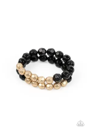 PAPARAZZI Grecian Glamour - Black BRACELET