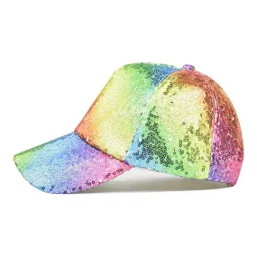 Pastel Rainbow Sequins Hat