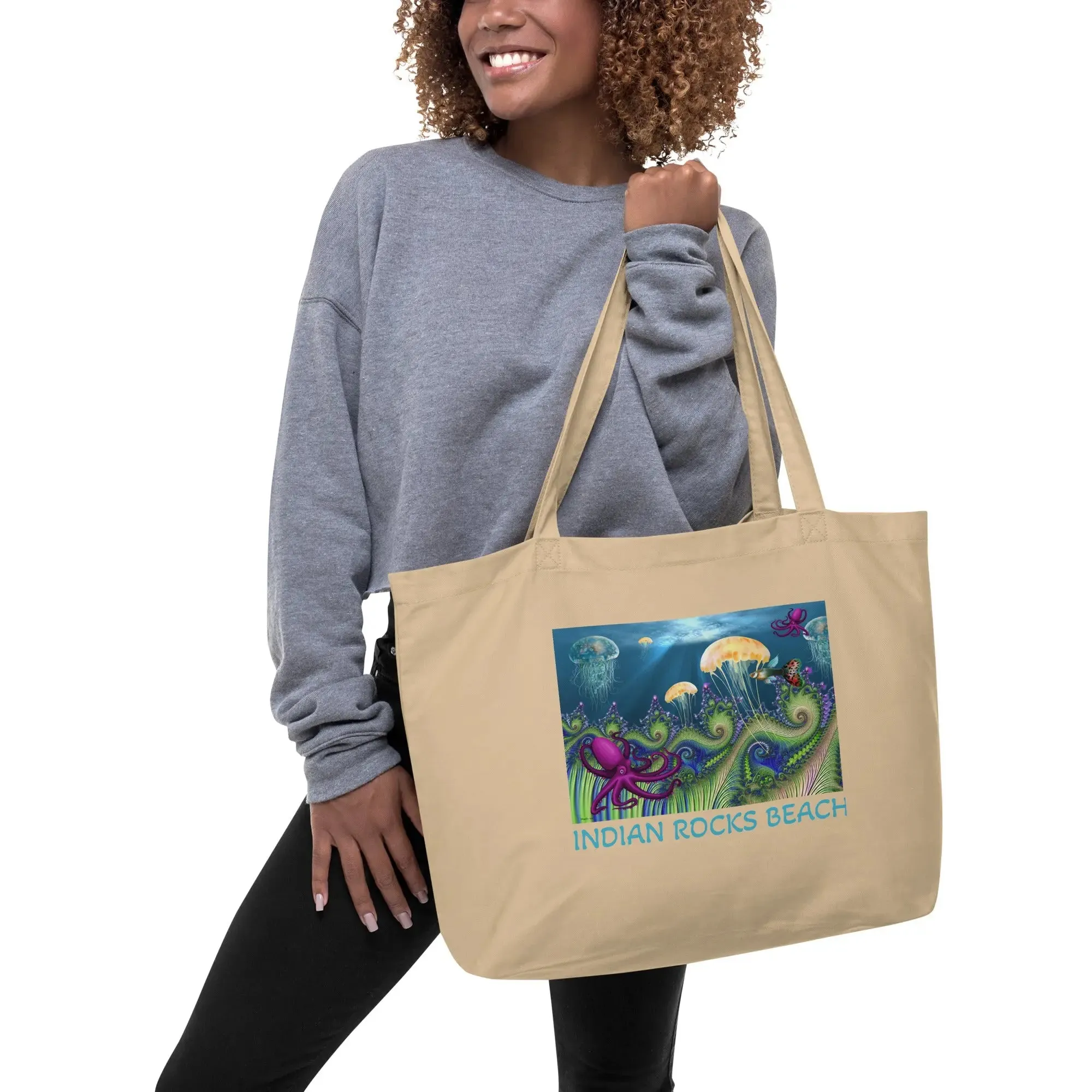 "Underwater World" Collection - Large organic tote bag