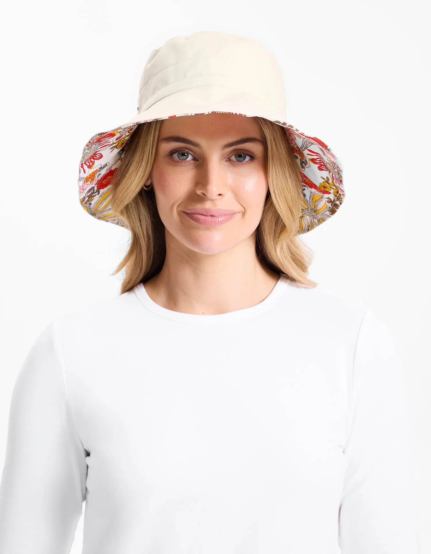 Reversible Wide Brim Printed Hat UPF 50 