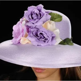 SE2004-Lavender straw with leaf trim and flowers